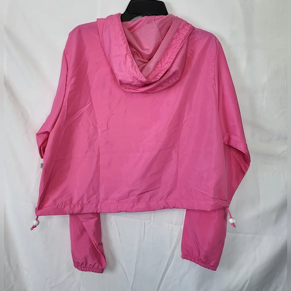 NWT Disney Parks Womens Pink Dose of Disney Cropped Windbreaker Hoodie Size XL - Picture 6 of 7